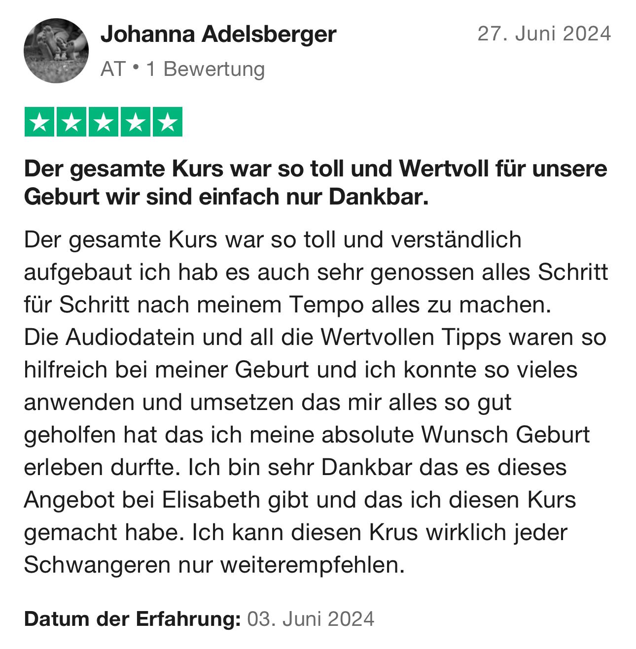 Feedback einer Teilnehmerin