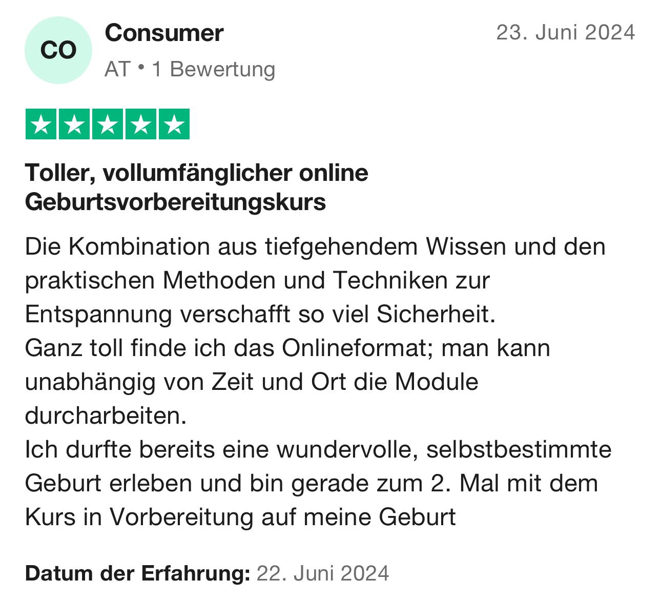 Feedback einer Teilnehmerin