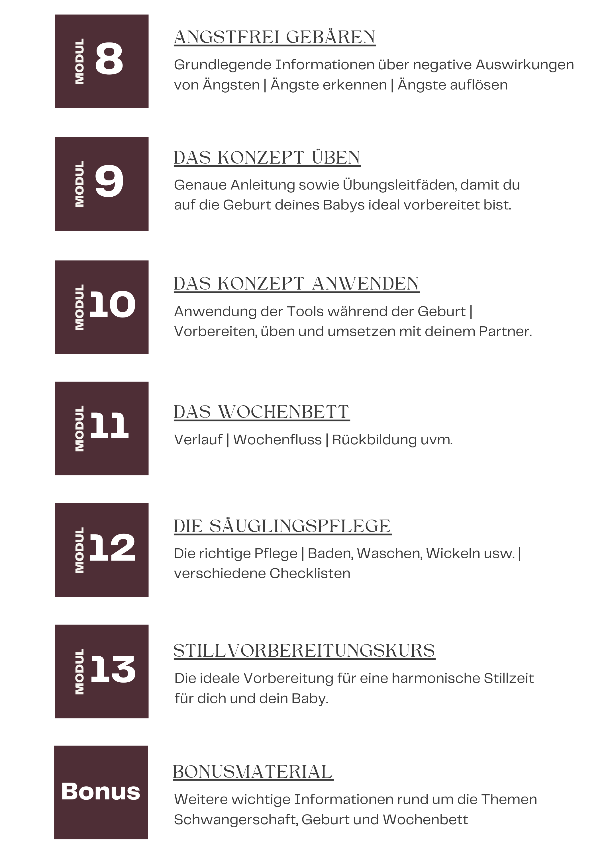 Inhaltsverzeichnis WUNDER GEBURT, Seite 2